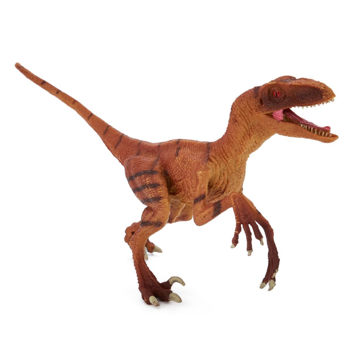 Zappi Co Dziecięca figurka dinozaura Velociraptor, pomarańczowa figurka dinozaura, długość 23 cm, realistyczna, szczegółowa kolekcja dinozaurów, fig..