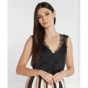 Koszulki i topy damskie - BOSS BLACK Koronkowy top Belinga | Regular Fit - miniaturka - grafika 1