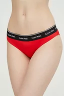 Stroje kąpielowe - Calvin Klein figi kąpielowe kolor czerwony miękka miseczka - miniaturka - grafika 1