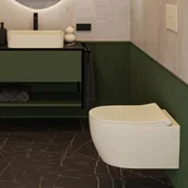 Miski WC - Massi Miska WC wisząca rimless beżowa LERA ivory z deską wolnoopadającą Slim - miniaturka - grafika 1