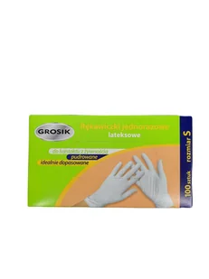 GROSIK Rękawice lateksowe SP GLOVES 100szt, rozmiar S HI.096 - Rękawiczki jednorazowe - miniaturka - grafika 2
