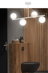 Biało-złota, nowoczesna lampa do kuchni 1023/4 z serii FLOKI - Lampy sufitowe - miniaturka - grafika 4