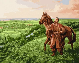 Zestaw do malowania po numerach. Kozacki duch ©Siergiej Łobach 40x50 cm, KHO4992 - Malowanie po numerach - miniaturka - grafika 1
