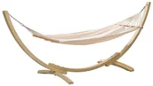 Hamaki - Drewniany hamak do ogrodu ze stelażem ecru K2-Z89 - miniaturka - grafika 1
