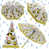 Parasole - PARASOL dziecięcy WESOŁE PSZCZÓŁKI 76 cm średnicy AUTOMATYCZNA PARASOLKA - miniaturka - grafika 1