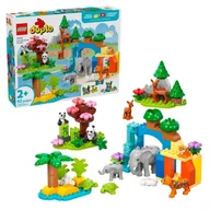 Klocki - Lego Duplo Klocki Rodziny Dzikich Zwierząt 3w1 92 El. 2+ - miniaturka - grafika 1