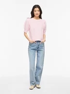 Swetry damskie - Vila Sweter "Vibbbi" w kolorze jasnoróżowym - miniaturka - grafika 1