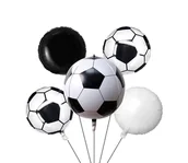Balony i akcesoria - ZESTAW BALONÓW FOLIOWYCH PIŁKA NOŻNA 5szt - miniaturka - grafika 1