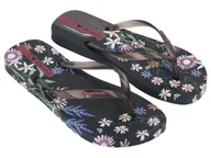 Klapki i japonki damskie - Ipanema Verao Tropical FEM klapki damskie, czarne/perłowe czarne, 37 EU, Black Pearly Black, 37 EU - miniaturka - grafika 1