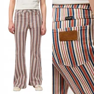 Spodnie damskie - Lee FIERCE FLARE Americana Stripe DZWONY W PASKI WYSOKI STAN W28 L32 - miniaturka - grafika 1