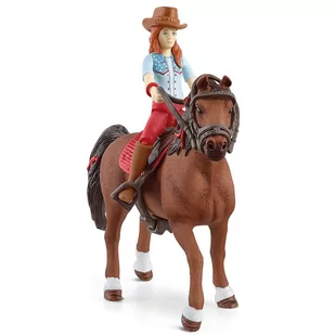 Schleich Horse Club - Figurka Hannah i Cayenne koń, zestaw figurek dla dzieci 5+ - Figurki dla dzieci - miniaturka - grafika 1