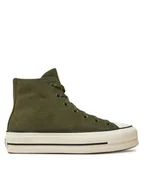 Trampki damskie - Converse Trampki Chuck Taylor All Star Lift Platform A11144C Zielony - miniaturka - grafika 1