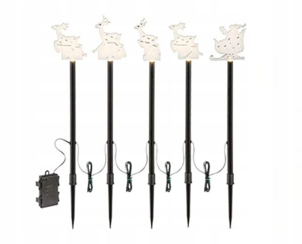 Lampki ogrodowe/balkonowe LED CASA Deco renifery i mikołaj