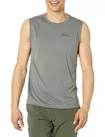 Koszulki sportowe męskie - Jack Wolfskin Męska koszula Prelight Tank M, Gecko Green, XL - miniaturka - grafika 1