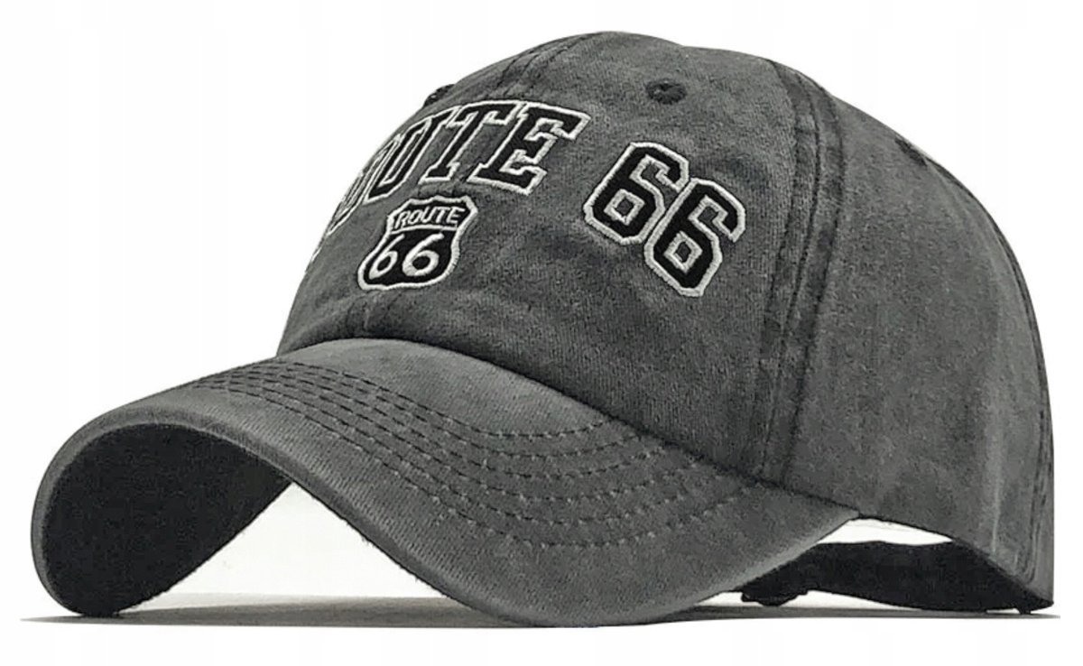 Czapka Z Daszkiem Bejsbolówka Route 66 Czarny