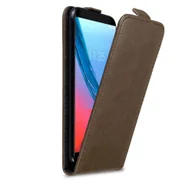 Etui i futerały do telefonów - Pokrowiec Do ZTE Blade V9 w Etui BRĄZOWA KAWA  Flip Case Cover Obudowa Ochronny Cadorabo - miniaturka - grafika 1