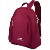 Torebki damskie - Plecak plecaczek damski mały lekki dwukomorowy wodoodporny elegancki bordow - miniaturka - grafika 1