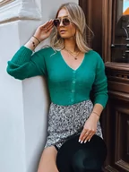 Swetry damskie - Sweter damski rozpinany LILY zielony Dstreet MY2039 - miniaturka - grafika 1