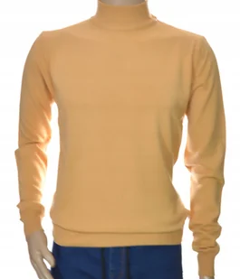 Sweter kaszmirowy półgolf męski z kaszmiru i wełny merynosów ze stójką XXL - Swetry męskie - miniaturka - grafika 1