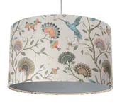 Lampy stojące - Srebrna lampa wisząca z dekoracyjnym abażurem - S385 B3-N35 - miniaturka - grafika 1