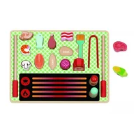 Zabawy w naśladowanie dorosłych - Tooky Toy: Drewniany zestaw do grillowania z akcesoriami - miniaturka - grafika 1