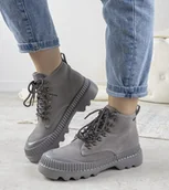 Botki damskie - Szare botki sportowe Big Star damskie Laprise-38 - miniaturka - grafika 1