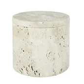 Pojemniki łazienkowe - Pojemnik kosmetyczny trawertyn - miniaturka - grafika 1