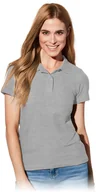 Koszulki i topy damskie - Polo damskie szary heather roz.S - miniaturka - grafika 1
