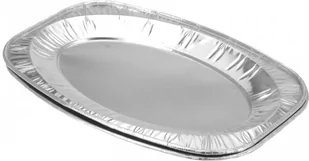zestaw naczyń do serwowania aluminium 35 x 23,5 x 1 cm 2 sztuki srebra - Akcesoria do grilla - miniaturka - grafika 1