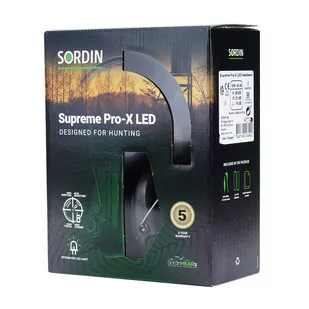 Sordin - Aktywne ochronniki słuchu Supreme Pro-X LED - Zielone - 75302-X-07-S - Ochrona oczu i twarzy - miniaturka - grafika 4