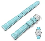 Akcesoria do zegarków - Skórzany pasek do zegarka Casio LTP-V300L niebieski 15 mm - miniaturka - grafika 1
