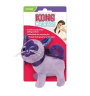 Zabawki dla kotów - KONG Crackles Winkz Cat - zabawka pluszowa dla kota lekko szeleszczący fioletowy kotek z kocimiętką - miniaturka - grafika 1