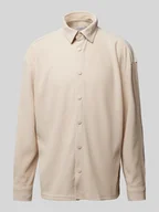 Koszule męskie - Kurtka koszulowa o kroju relaxed fit z plisami model ‘KARI’ - miniaturka - grafika 1