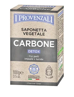 I Provenzali, Naturalne mydło aktywny węgiel, 100g - Mydła - miniaturka - grafika 1