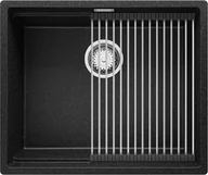 Zlewozmywaki - Zlew BRANDE SWIFT SLIM 560-60 GRAPHITE (grafitowy) zwijany ociekacz ROLLMATA - miniaturka - grafika 1