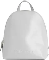 Plecaki - Calvin Klein Damski okrągły plecak z wycięciem CALVIN, szary Mirage, jeden rozmiar, Szary Mirage, Rozmiar Uniwersalny - miniaturka - grafika 1