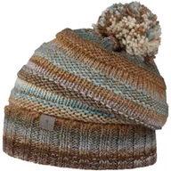 Czapki damskie - Czapka z Pomponem Fauske by Lierys, brązowo-niebieski, One Size - miniaturka - grafika 1