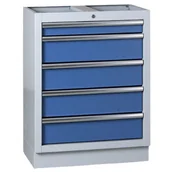 Szafy i regały magazynowe - B2B Partner Szafka warsztatowa EXPERT, 5 szuflad TGC1305 - miniaturka - grafika 1