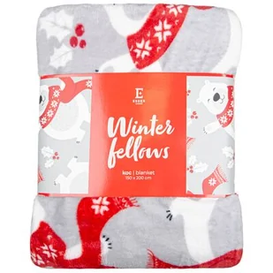 Koc WINTER FELLOWS 150 x 200 cm szary - Koce - miniaturka - grafika 1