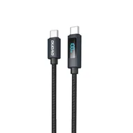 Kable USB - Kabel przewód L7C USB-A - USB-C 100W z wyświetlaczem LED 1m - czarny DUDAO - miniaturka - grafika 1