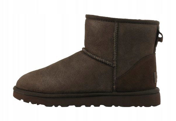 UGG DAMSKIE BRĄZOWE ŚNIEGOWCE SKÓRZANE WSUWANE 40 1T7A