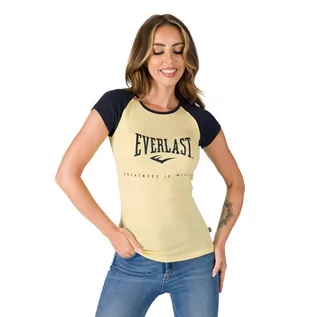 Koszulki i topy damskie - T-shirt damski EVERLAST LOVEY żółty 122073-81 XS - grafika 1