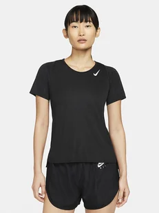 Nike Koszulka w kolorze czarnym do biegania - Koszulki sportowe damskie - miniaturka - grafika 1
