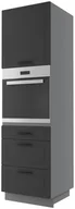 Meble kuchenne - Bergamo Słupek Pod Zabudowę Piekarnika D14Ru/3E Hettich Grafit Mat - miniaturka - grafika 1