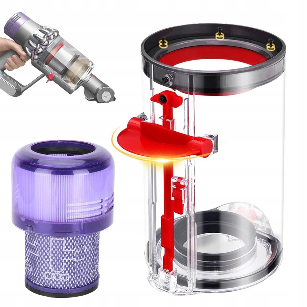 ZBIORNIK POJEMNIK NA KURZ FILTRY DO DYSON ODKURZACZ V11 V15 SV14 SV15 SV22