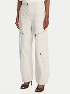 Spodnie damskie - PINKO Spodnie materiałowe 104981 A2EC Szary Regular Fit - miniaturka - grafika 1