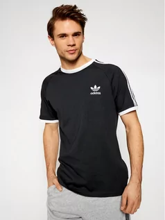 Koszulki męskie - Adidas T-Shirt adicolor Classics 3-Stripes GN3495 Czarny Slim Fit - grafika 1