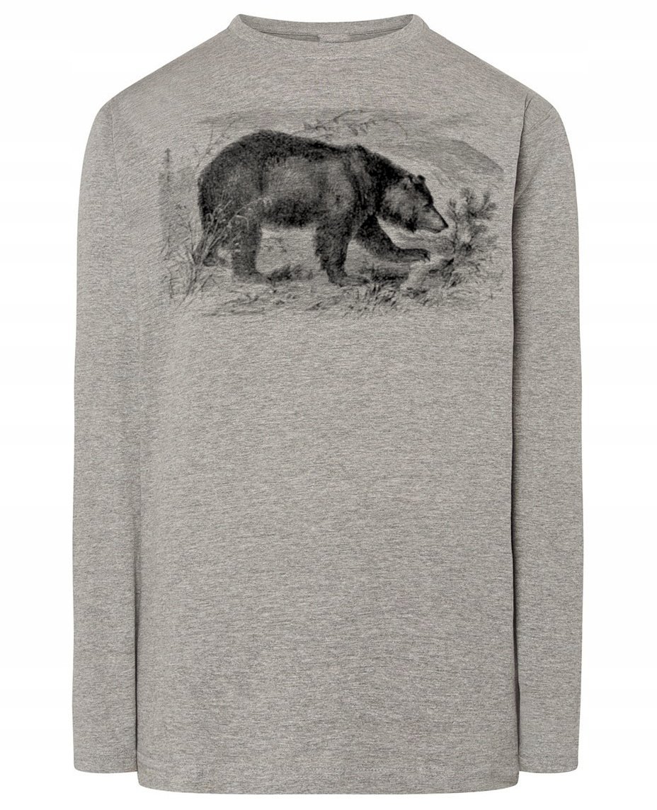 Longsleeve męski nadruk Miś Niedźwiedź r.L