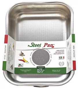 Forma do pieczenia stalowa z nieprzywierającą teksturą 25x19x5 cm – STEEL PAN - Formy do ciast - miniaturka - grafika 1