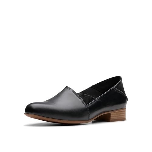 Clarks Juliet damskie kapcie, Czarna skóra, 38 EU
